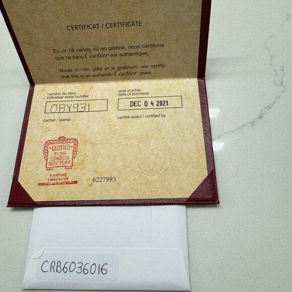 CARTIER 18K pink gold 4 Diamond LOVE BRACELET Size 16 - Picture 6 of 16